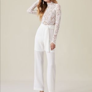 Gorgeous Misha Collection White Lace Jumpsuit!